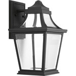 Progress - Progress P6057-3130K9 Endorse - 14.75" 9W 1 LED Medium Outdoor Wall Lantern - Endorse celebrates the traditional form of a gas-powered coach light with illumination from an LED source. A die-cast aluminum , powdered coated frame created and intriguing visual effect with the clear beveled glass. An optional fluted glass column is offered as an accessory (P8775-31). 3000K, 90+ CRI, 623 lumens.Shade Included: TRUEColor Temperature: 3000Lumens: 623CRI: 90Warranty: 5 Years WarrantyRated Life: 60000 Hours* Number of Bulbs: 1*Wattage: 9W* BulbType: LED* Bulb Included: Yes