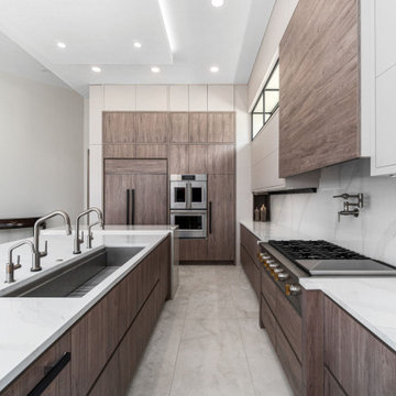 Massive Contemporary Two Tone Kitchen in West Bay