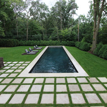 Open Jointed Stone Pool Patio