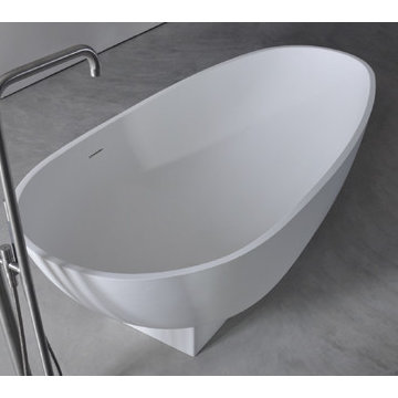 Amazing Solid Surface Bathtubs in white matte finish