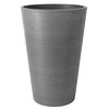 Algreen Valencia Round Outdoor Planter Pot, Charcoal Gray, 16"