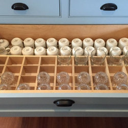 Glassware Drawer Insert - Dinnerware And Stemware Storage