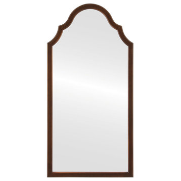 Pescara Framed Full Length Mirror, Peaks Cathedral, 23.4"x47.4", Sunset Gold
