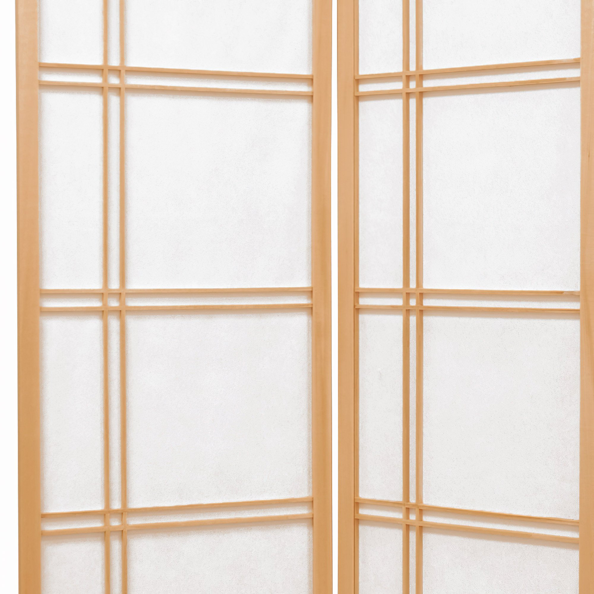 Modern Classic Room Divider, Double Cross Rice Paper Panels - Asian ...
