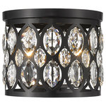 Z-LITE - Z-LITE 6010F12MB 3 Light Flush Mount, Matte Black - Z-LITE 6010F12MB 3 Light Flush Mount,Matte Black With beautiful crystal adornments and finishes inspired by elegant riches, the Dealey collection of fixtures is the definition of treasure. The minimalistic metal designs allow the crystals to be the centerpiece of the fixtures, with your choice of a complimentary Heritage Brass or Chrome, and now the new Matte Black finish. Available in several styles, the Dealey collection is a piece of timeless beauty.Style: MetropolitanFrame Finish: Matte BlackCollection: DealeyShade Finish/Color: Matte Black + Clear CrystalFrame Material: SteelShade Material: Steel + K9 CrystalActual Weight(lbs): 9Dimension(in): 11.25(W) x 9.75(H) x 11.25(L)Bulb: (3)60W Candelabra Base(Not Included),DimmableUL Classification: CUL/cETLuUL Application: Dry