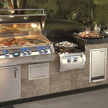 A Complete Fire Magic Outdoor Kitchen With Power Burner And Storage