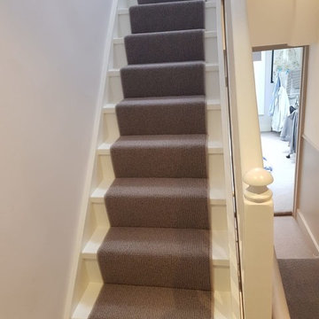 Grey Carpet Runner Installed In Belgravia