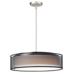 Maxim - Maxim Prime 20"W LED Pendant 10226BOSN, Satin Nickel - This collection of LED drum fixtures feature many options of fabric shades with an internal acrylic diffuser which twist locks into place. The result is a crisp clean look without any exposed screws or knobs. Whether you are looking for residential or commercial, there is sure to be a combination for your application.