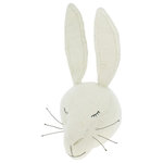 SCANDI CHIC - Ivory Sleepy Rabbit Felt Wall Head - This gorgeous rabbit head has been beautifully designed and ethically made from hard wearing ivory felt with stitching detail and embroidered sleepy eyes.