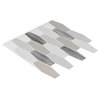 MTO0105 - 5PK Peel and Stick Modern Hexagon Gray White Vinyl Mosaic Tile