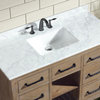 Lauren 48" Bathroom Vanity, Weathered Fir Finish, Italian Carrara Marble