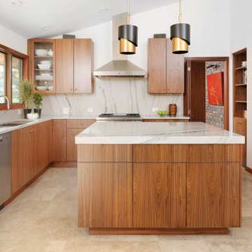 Mid Century Modern Kitchen that's Connected to Nature