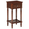 French Country Khloe 1 Drawer Accent Table With Shelf