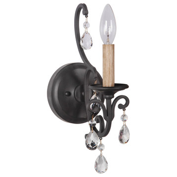 Craftmade 38961 Bentley 1 Light Candle-Style Wall Sconce - 5 - Matte Black