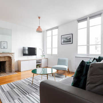 This Parisian living room is designed for comfort