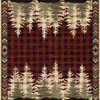 Blowing Rock Lodge Area Rug, Red, 2'3"x3'3"