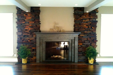Inspiration for a family room remodel in Edmonton