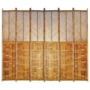 Consigned Antique Set of Six Bamboo Screens