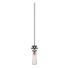 Salinda 1 Light Mini Pendant In Matte Black & Brushed Nickel (2501-MBBN-600)