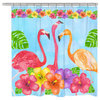 Flamingos in Paradise, Shower Curtain