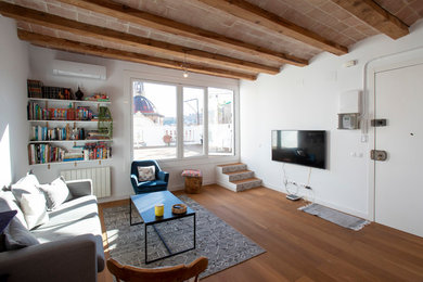 Design ideas for a contemporary living room in Barcelona.