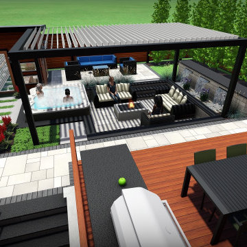Lawrence Manor Backyard Sunken Patio