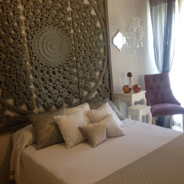 habitación de estilo romántica con toque árabe
