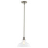 Lucera Industrial Factory Pendant, Brushed Nickel, Fixture Only