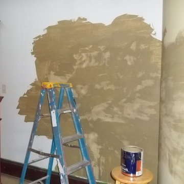 Venetian plaster ceiling and walls