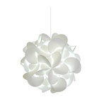 Medium Rounds Swag Plug in Pendant Lamp - LED Bulb, Cool white glow