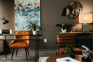 Example of a trendy home office design in Atlanta