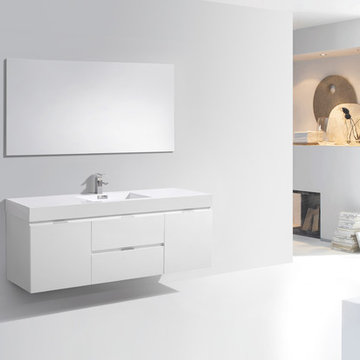 Bliss Wall Mount Modern Bathroom Vanity