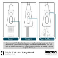 Karran Touchless One-Handle Triple Function Sprayer Faucet, Matte Black