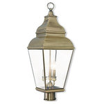 Livex Lighting Lights - Exeter Post-Top Lantern, Antique Brass - Finished in antique brass with clear beveled glass, this outdoor post lantern offers plenty of stylish illumination for your home's exterior.