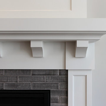 Contemporary Craftsman Great Room Fireplace