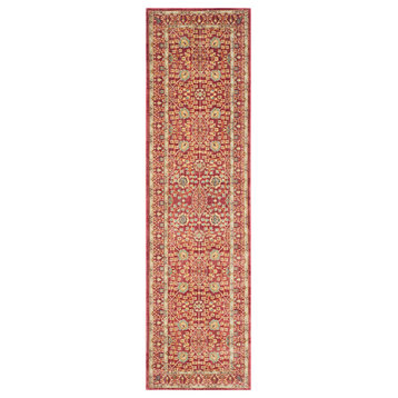Safavieh Valencia Collection VAL120 Rug, Red, 2'3" X 8'