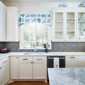U-Shaped Transitional Kitchen Remodel in Addison