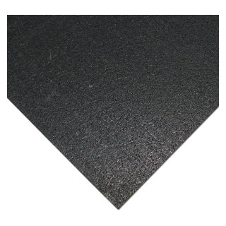 Rubber Cal Elliptical Mat Heavy-Duty Rubber Mat Black 3/16-Inch x 4ft x 6.5ft