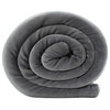 Light Gray Knitted PolYester Solid Color Plush Throw Blanket