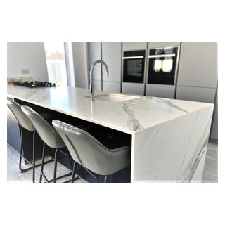 Blue and Grey Two-tone Kitchen in Macduff - Modern - Kitchen - Other ...