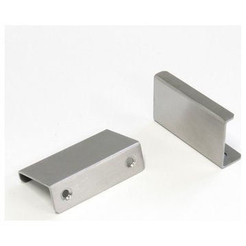 RCH Modern Stainless Steel Finger Edge Pull, Various Finishes (2 Pack), Stainles