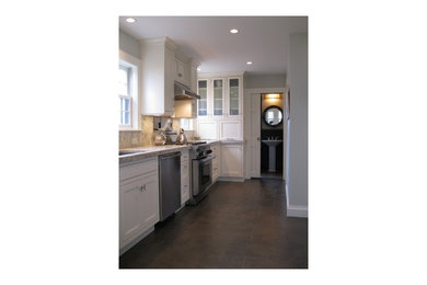 Inspiration for a transitional kitchen remodel in Boston
