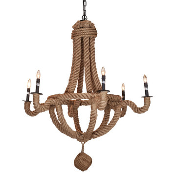 Rope Chandelier WithSix Arms