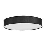 Round LED fabric ceiling lamp Saira in black