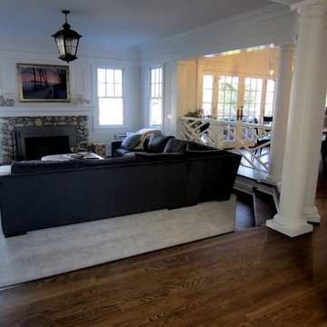 LAUREL HOLLOW RESTORATION: CUSTOM JACOBEAN/GREY BLEND AND BONA TRAFFIC HD SATIN