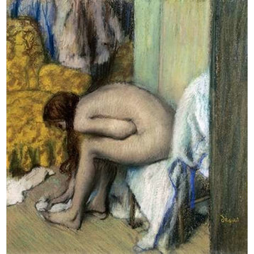 After The Bath Woman Drying Her' 1886 Poster Print by Edgar Degas