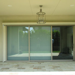 Compacting Sliding Doors Motorized Power Screens - Screen Doors