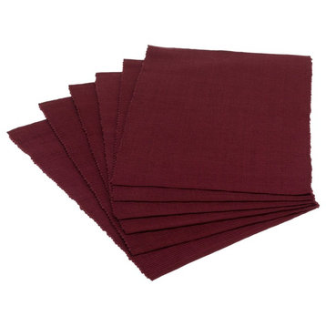 Ribbed Placemats, Set of 6, Blackberry
