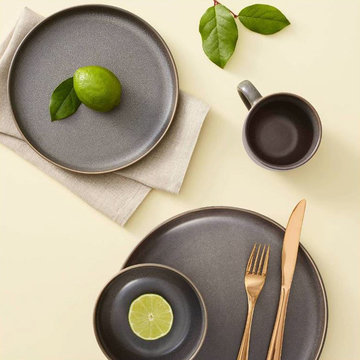 Modern Gray & Rose Gold Dinnerware Sets Collection - Project 62™