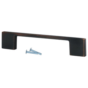 Modern Industrial Bar 5-1/32" Centers Flat Black Cabinet Pull Handle -  Transitional - Cabinet And Drawer Handle Pulls - by Rok Hardware | Houzz